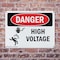 Signmission High Voltage Danger Sign, Aluminum, 10in W x 7in L, 2PK OS-2PACK-DS-A-710-L-2186 - alternate 2